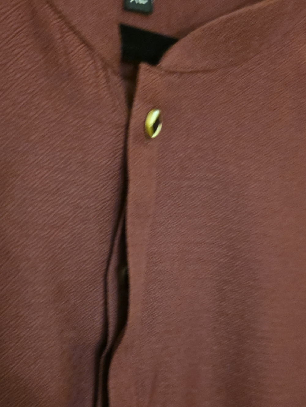New Men’s Burgundy Maroon Long Kurta Banded Collar Shirt PAKISTAN XL - Picture 5 of 7